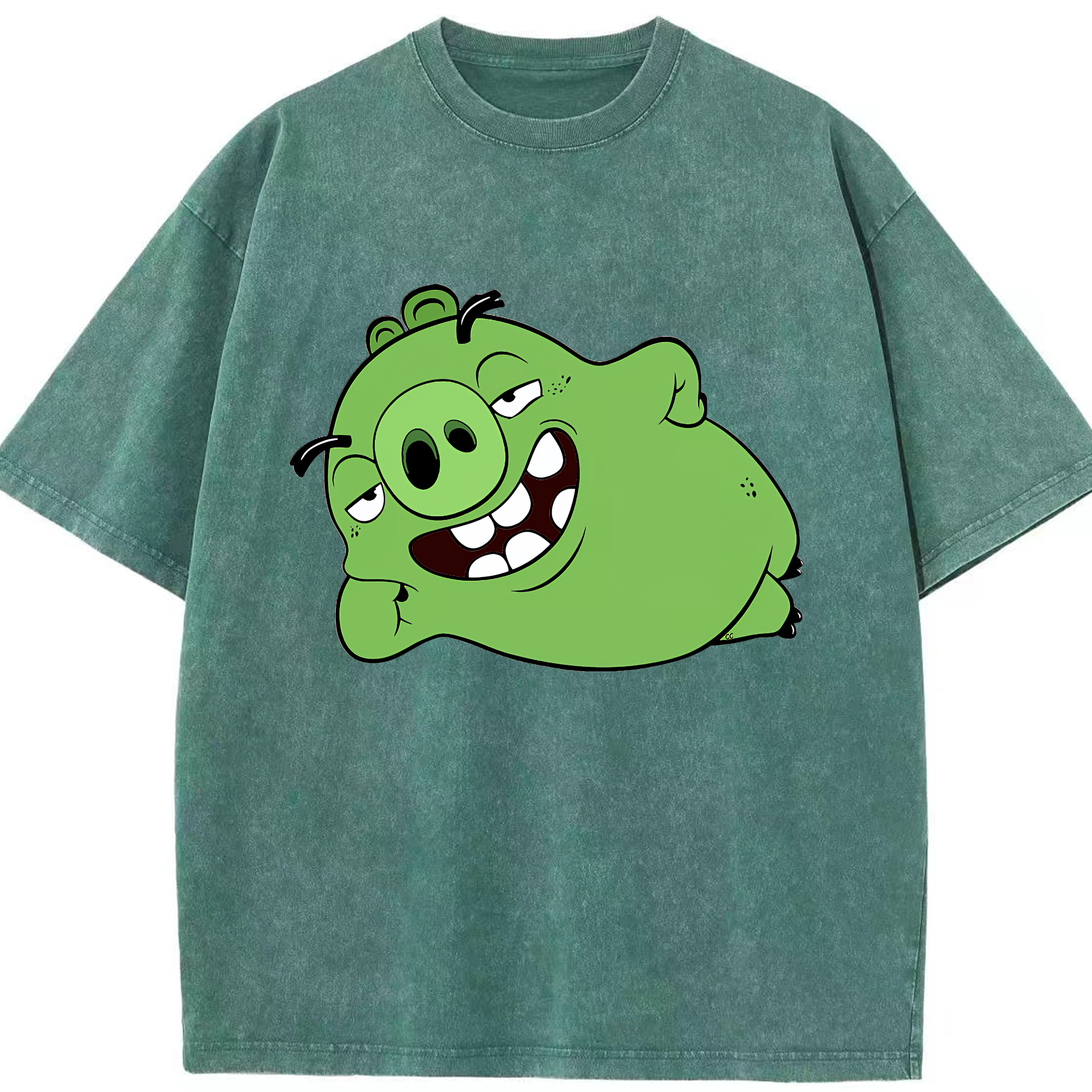 （画像用） Angry Birds アングリーバード 綿100% ヴィンテージ風 半袖Tシャツ（フロントプリント）